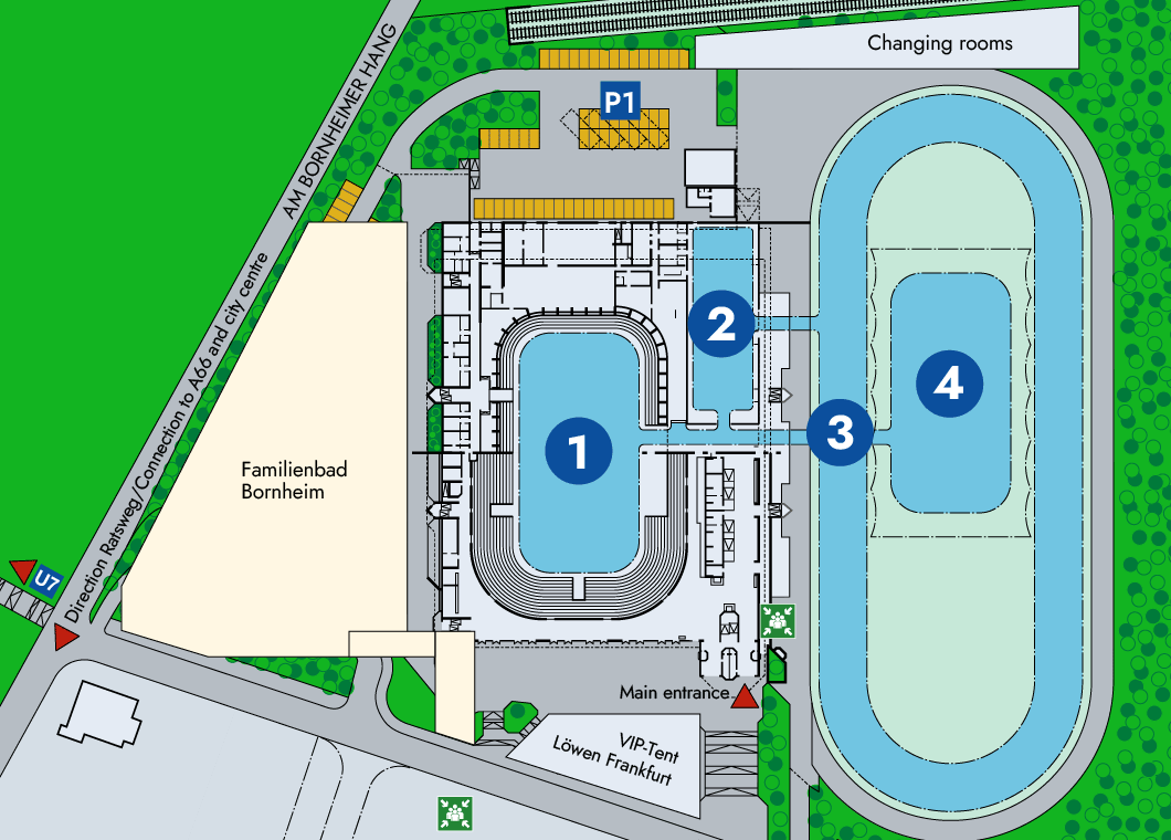 Illustration der Laufflächen der Eissporthalle
