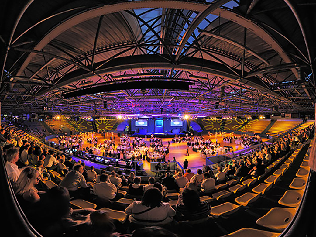 Große Halle der Eissporthalle Frankfurt bei einer Veranstaltung