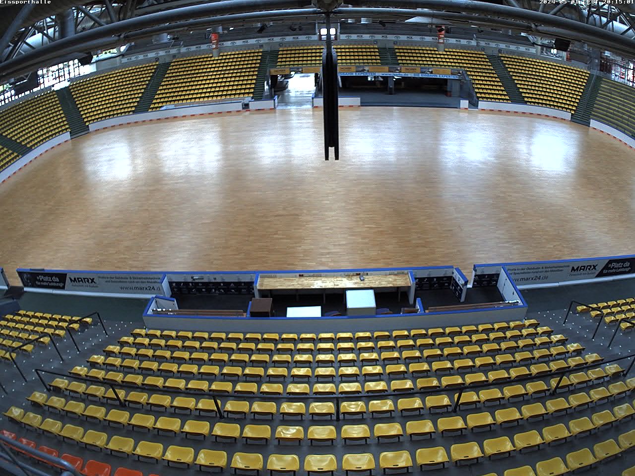 shows current interior view of the large hall